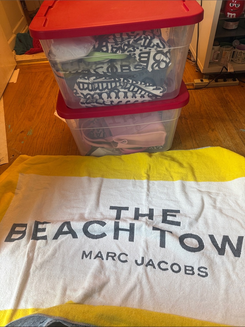 Marc Jacobs Yellow and White 'The Beach Towel